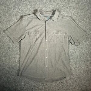 Tommy Bahama IslandZone Mens Short Sleeve Button Down Shirt L Performance Tech